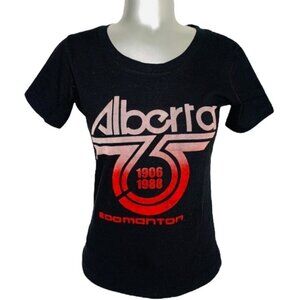 Miss  Girl Alberta Edmonton 1906 1988 black t shirt women size xs